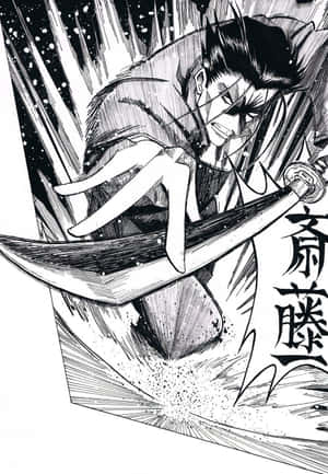 Stoic Samurai Saito Hajime Of Rurouni Kenshin Wallpaper