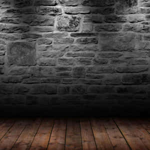 Stone Wall Wooden Floor Backdrop Wallpaper