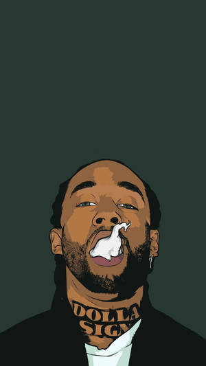 Stoned Cartoon Bryson Tiller Wallpaper