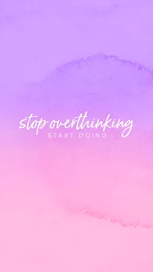 Stop Overthinking Pastel Minimalist Wallpaper