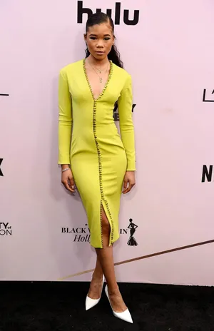 Storm Reid Elegantin Yellow Dress Wallpaper