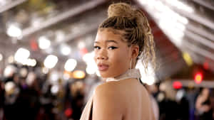 Storm Reid Red Carpet Glance Wallpaper