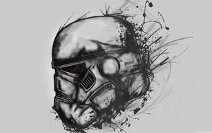 Stormtrooper With Charcoal Painted Armor Wallpaper