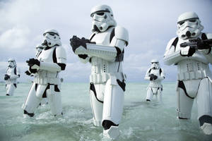 Stormtroopers On Water 3840 X 2160 Star Wars Wallpaper