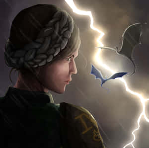 Stormy Skiesand Braided Hair Wallpaper