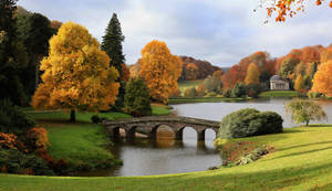 Stourhead, A Uk Historical Landmark Wallpaper
