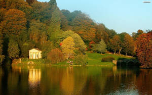 Stourhead Garden Fall Desktop Wallpaper