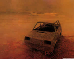 Stranded Abandoned Car Wallpaper