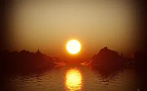 Stranded Alone In The Ocean Wallpaper