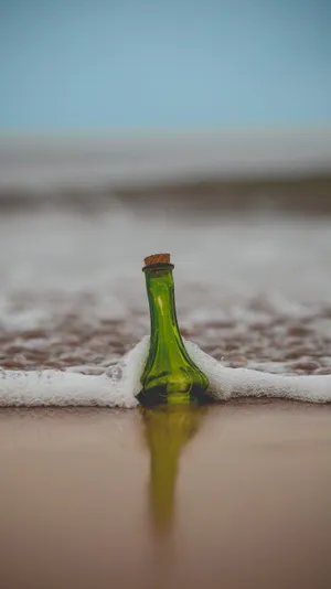 Stranded Bottle Wallpaper