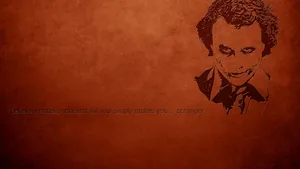 Stranger Quote Joker Desktop Wallpaper