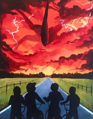 Stranger_ Things_ Inspired_ Skyline Wallpaper