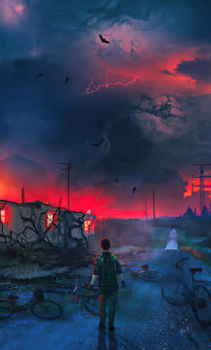 Stranger Things Otherworldly Sky Wallpaper