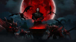 Strategic Battle With Gwent Cards In The Witcher Universe Wallpaper