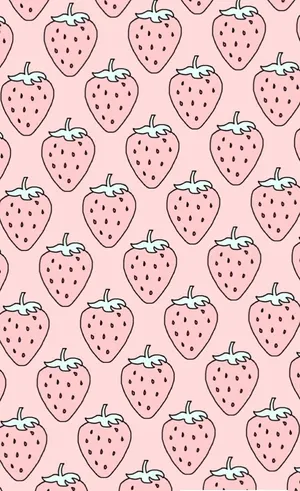 Strawberry Aesthetic Iphone Screen Wallpaper