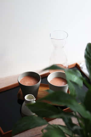 Strawberry And Blueberry In Bowl Wallpaper