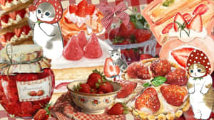 Strawberry Jam And Desserts Wallpaper