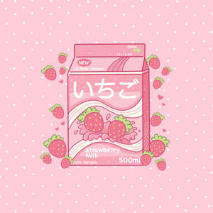 Strawberry Milk Hd Wallpaper Wallpaper
