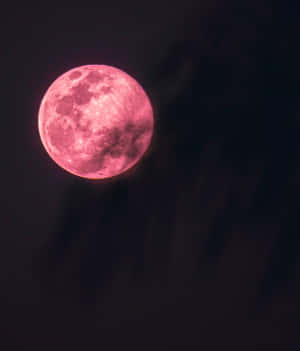 Strawberry Moon Night Sky Wallpaper