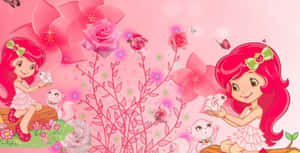 Strawberry Shortcake And Friends In Garden.jpg Wallpaper