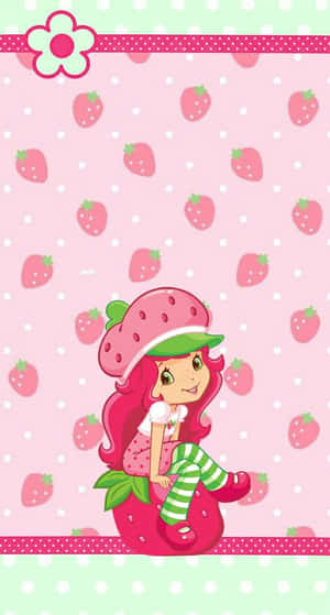 Strawberry Shortcake Cartoon Aesthetic Wallpaper