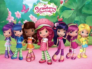 Strawberry Shortcake Characters Pose Wallpaper