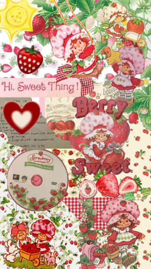 Strawberry Shortcake Collage Aesthetic Wallpaper