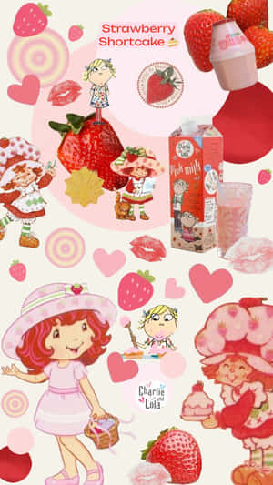 Strawberry Shortcake Collage Aesthetic Wallpaper