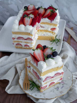 Strawberry Shortcake Delight Wallpaper