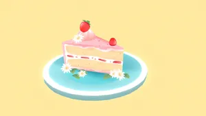 Strawberry Shortcake Slice Aesthetic Wallpaper