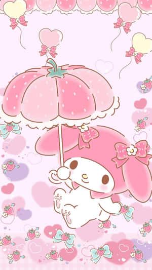 Strawberry Shortcake Umbrella Aesthetic Wallpaper