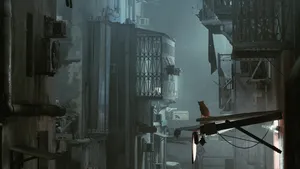 Stray Catin Urban Dystopia Wallpaper