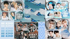 Stray Kids Collage Aesthetic Wallpaper Wallpaper