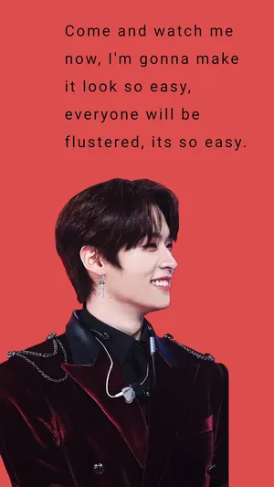 Stray Kids_ Effortless Charm_ Red Background Wallpaper