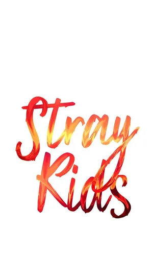 Stray Kids Flame Style Logo Wallpaper