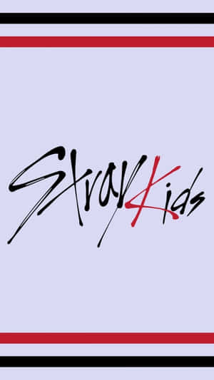 Stray Kids Logo Brush Stroke Design Wallpaper