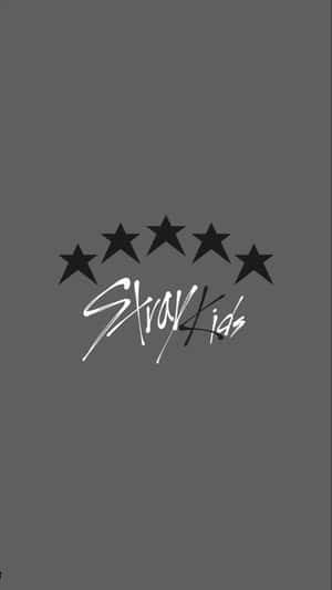 Stray Kids Logo Gray Background Wallpaper