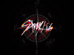 Stray Kids Neon Logo Design Wallpaper