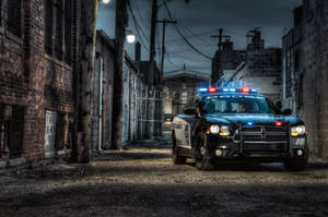 Street Dodge Police Car Wallpaper