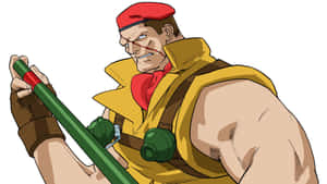 Street Fighter Alpha Character With Bazooka Wallpaper