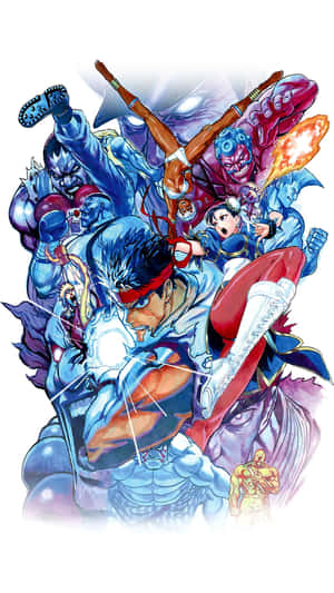 Street Fighter Alpha Characters Collage Wallpaper