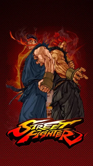 Street Fighter Alpha Ryu Akuma Showdown Wallpaper