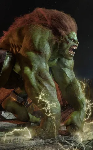 Street Fighter Blanka Electric Rage Wallpaper