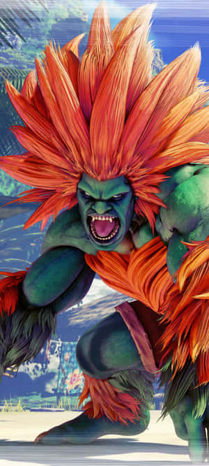 Street Fighter Blanka Roaring Wallpaper