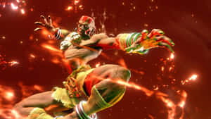 Street Fighter Dhalsim Fire Attack Wallpaper