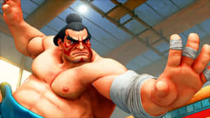 Street Fighter E Honda Power Pose Wallpaper