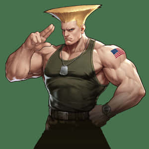 Street Fighter Guile Pose Wallpaper