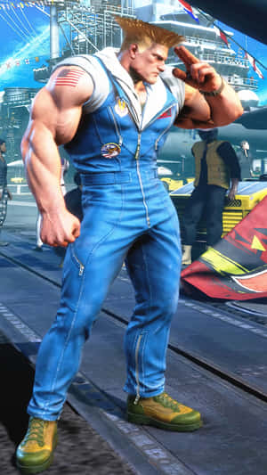 Street Fighter Guile Pose Wallpaper