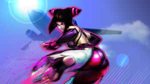 Street Fighter Juri Action Pose Wallpaper