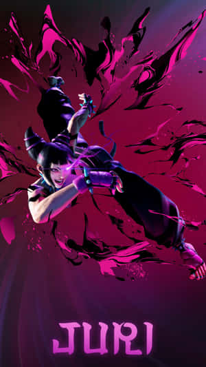 Street Fighter Juri Action Pose Wallpaper